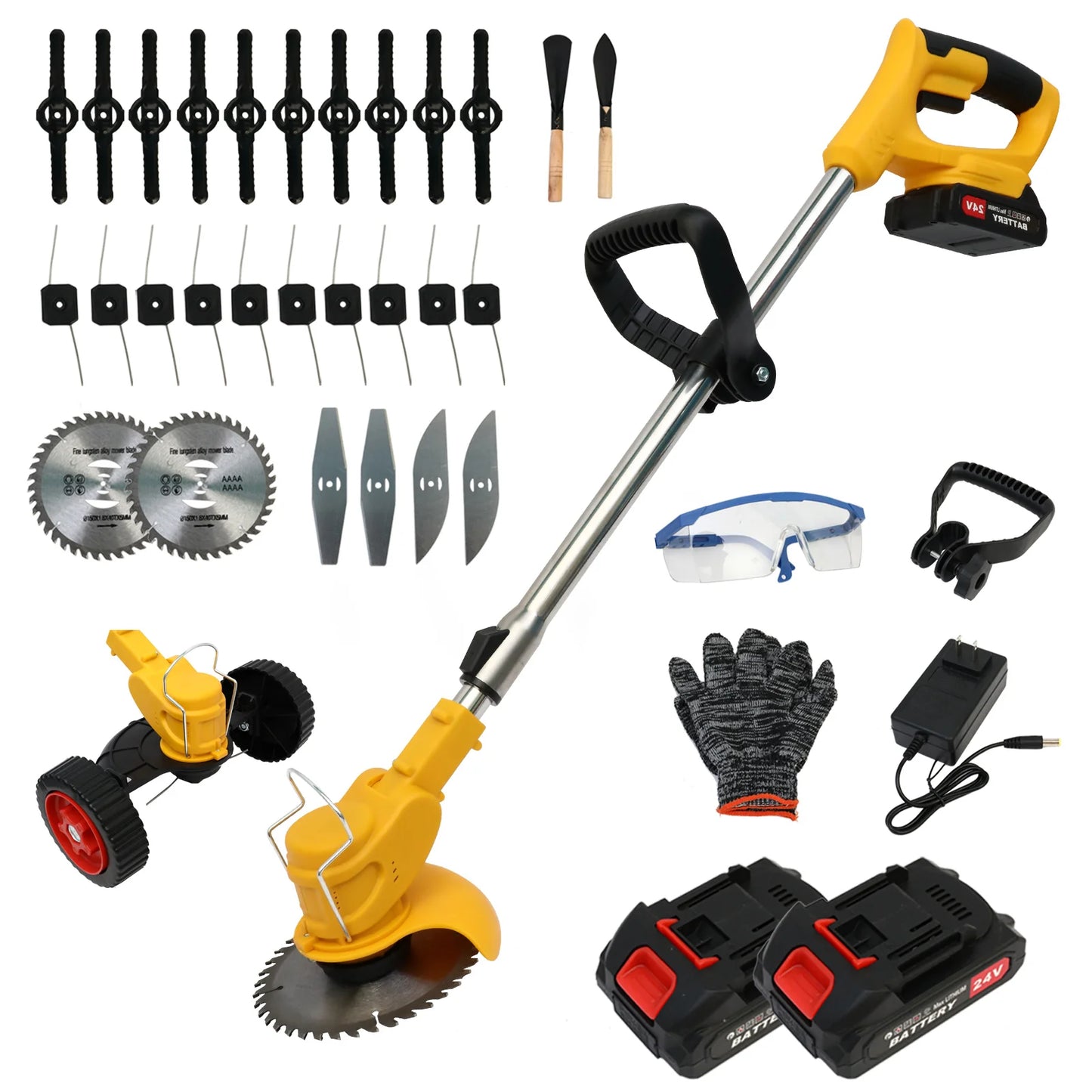 21V Cordless Lawn Mower 3 In 1 Trimmer Edger And Brush Cutter