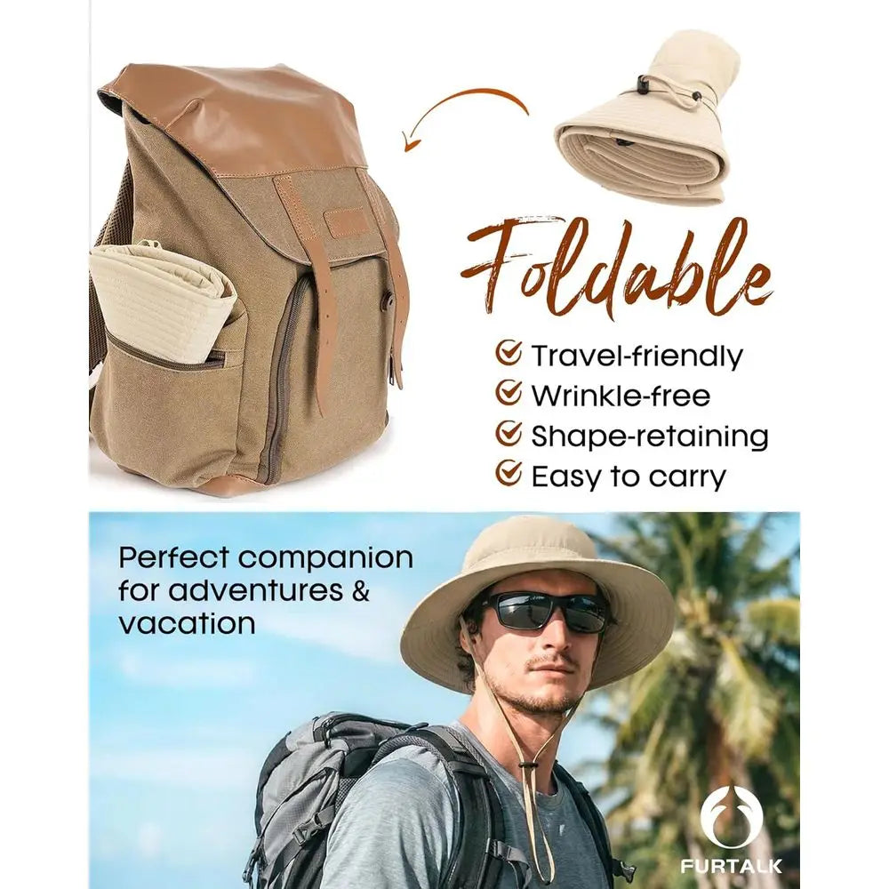 Packable Wide Brim UV Protective Summer Bucket Hat Unisex