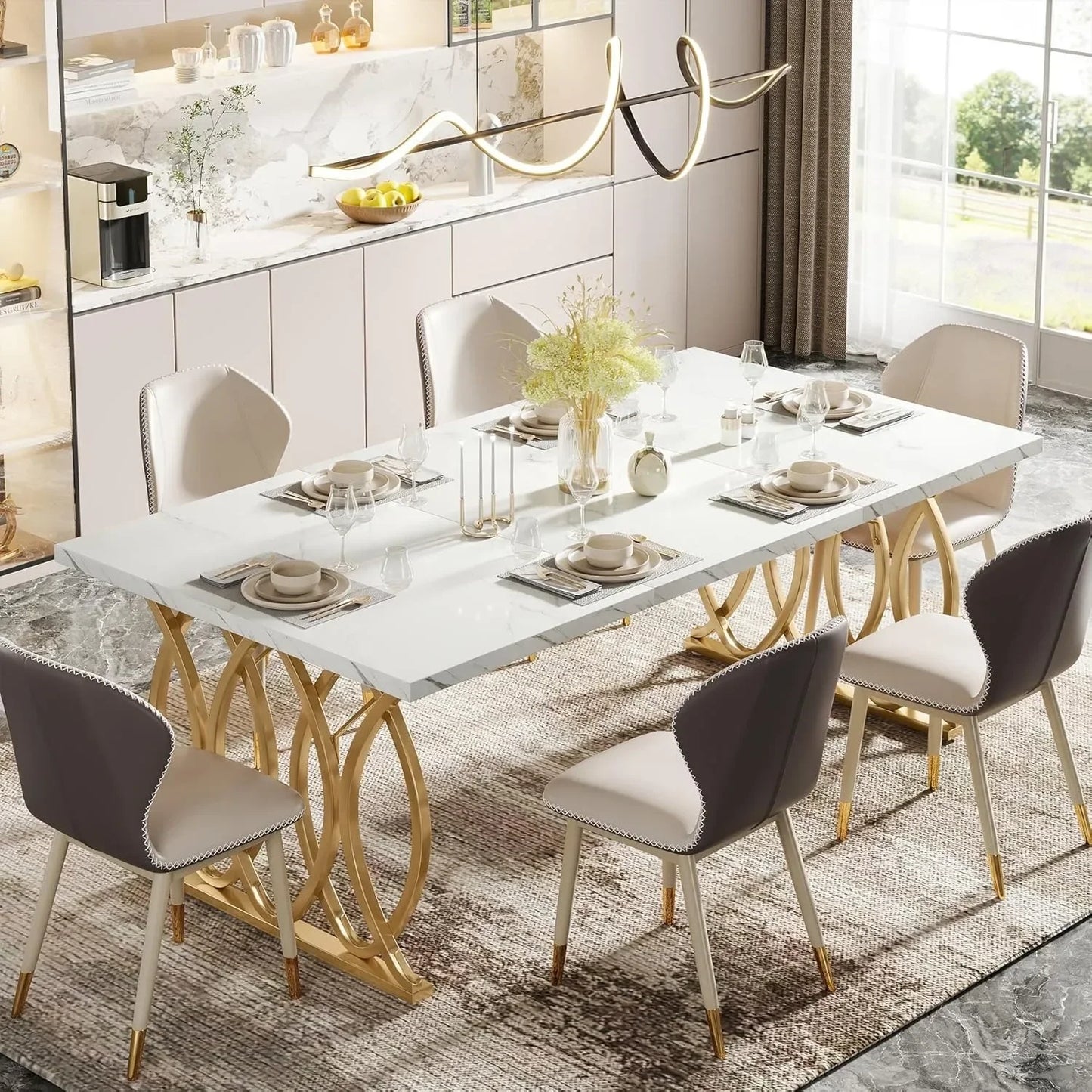 LITTLE TREE Modern Dining Table For Four To Six People