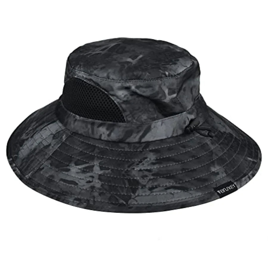 UPF Fifty Plus Waterproof Packable Bucket Hat For Men And Women Polyester