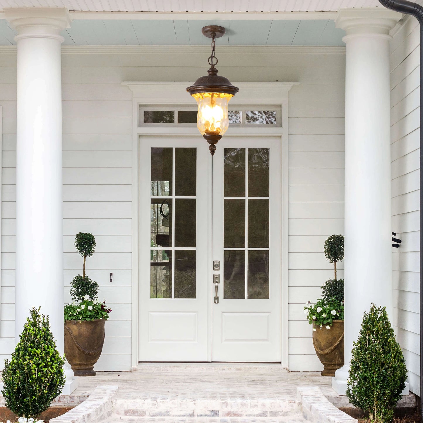 Large Outdoor Sconce Lights, 19 Inch Black Outdoor Lanterns Waterproof for Front Porch Garage Balcony Switch Control