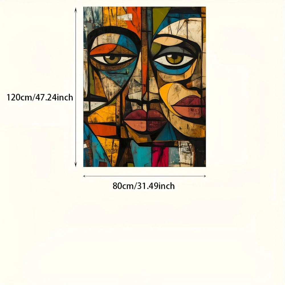 Frameless Modern African Abstract Art Canvas Print For Interiors