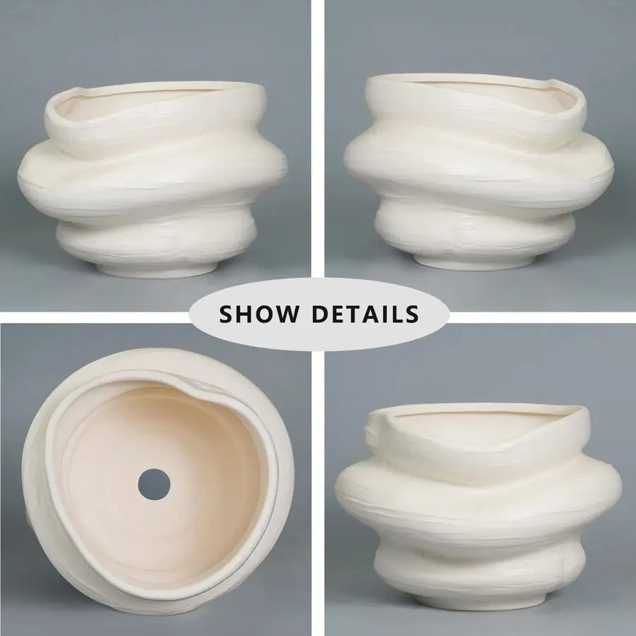 Ceramic Plant Pots Bonsai For Indoor Plants With Drainage Hole