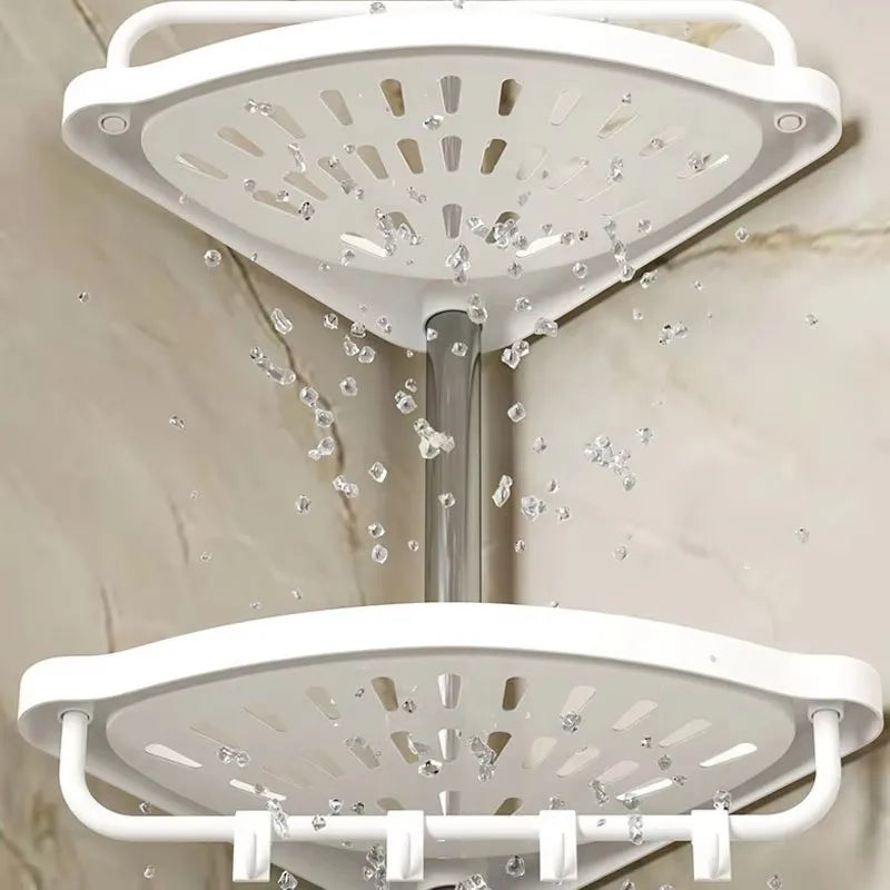 Corner Shower Bar Organizer Waterproof Rack For Bathrooms