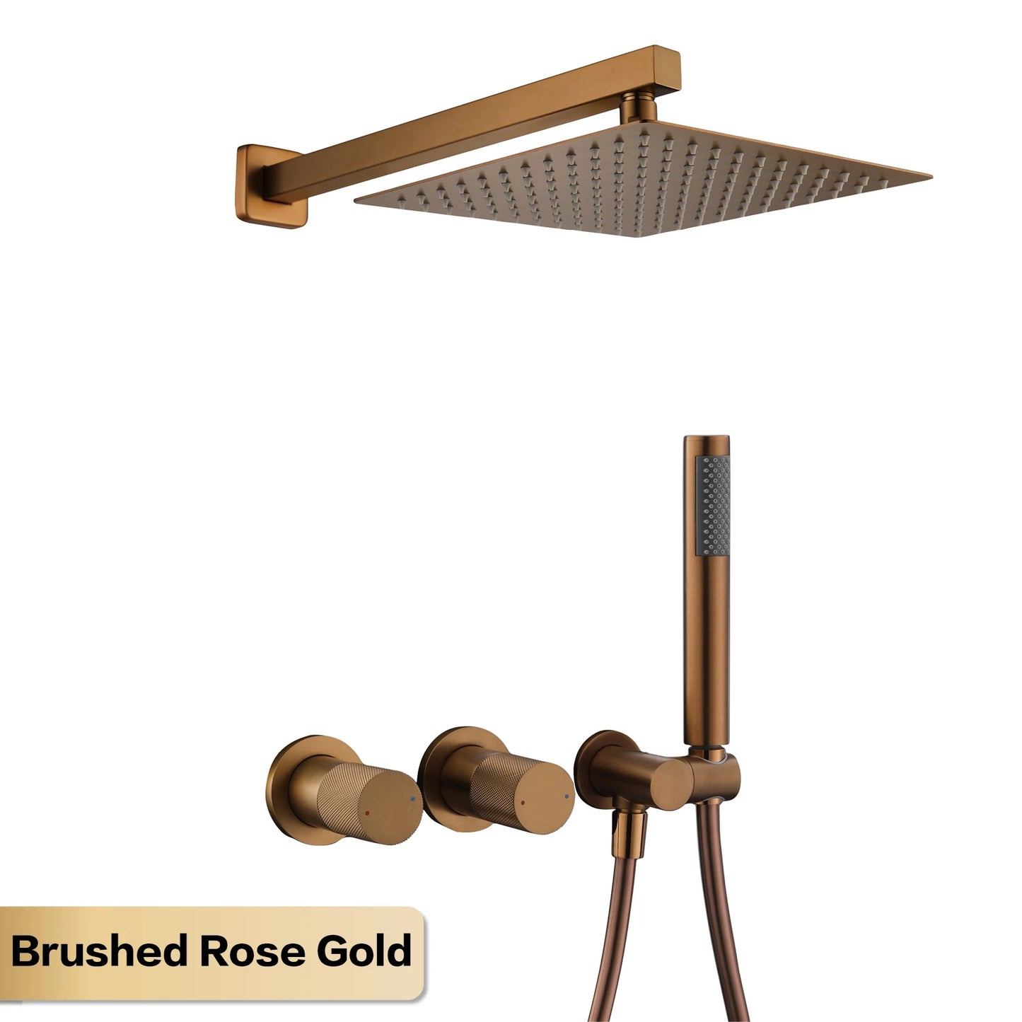 Aitana Luxury Brass Wall Mounted Shower System With Dual Spray