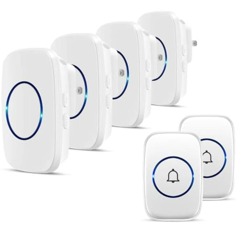 Wireless Doorbell Kit Waterproof 1000 Feet Range 60 Chimes