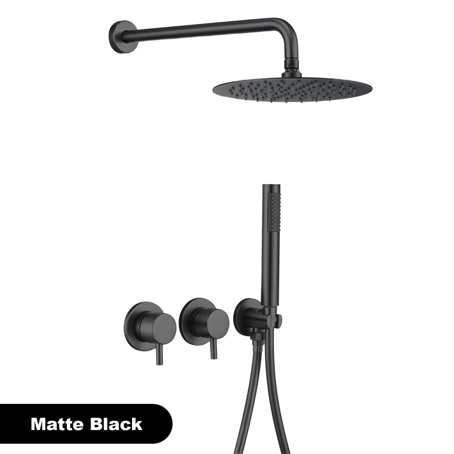 Gestana Luxury Brass Wall Mounted Shower System With Dual Handles