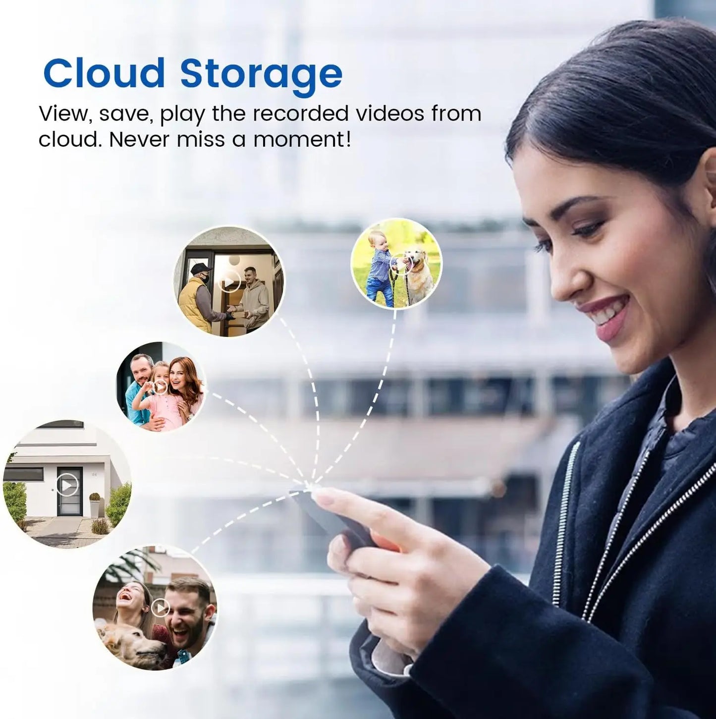 Wireless WiFi Video Doorbell Camera With Night Vision AI Motion