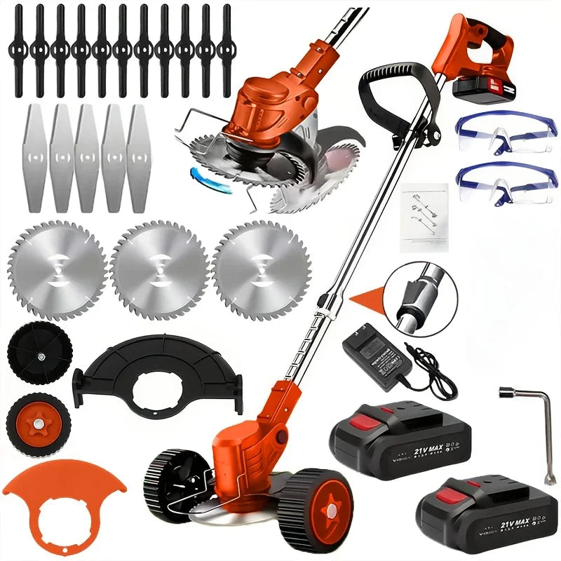 Cordless Lawn Trimmer Edger And Brush Cutter For Garden And Yard