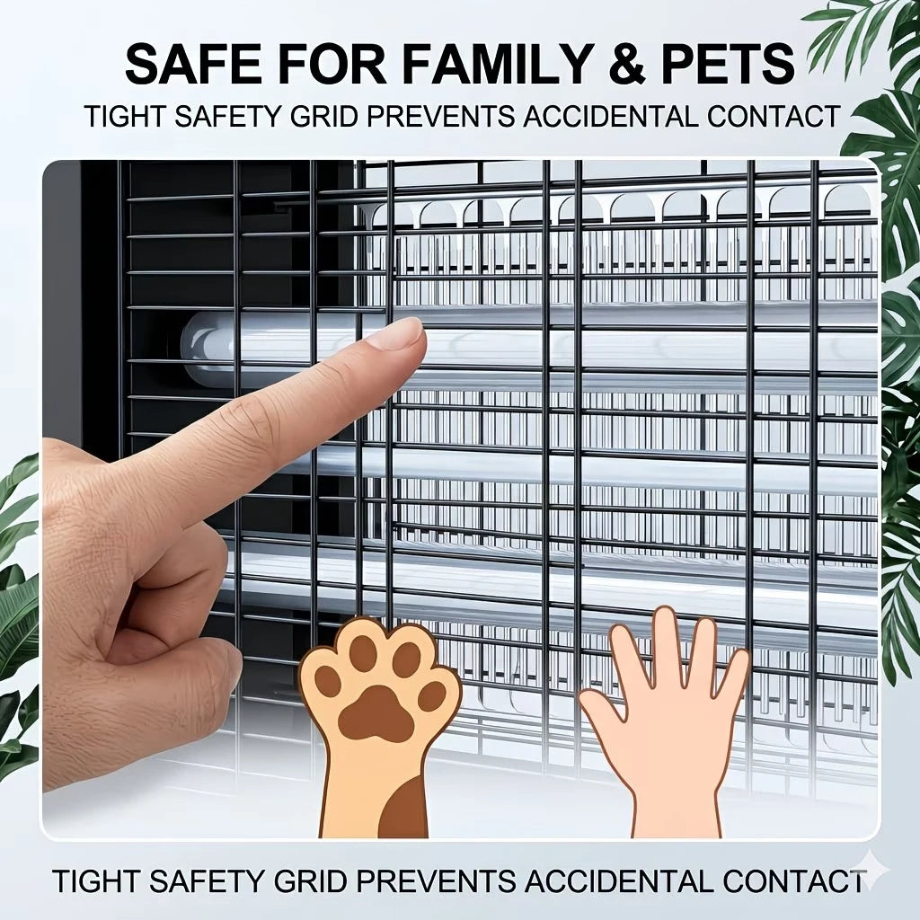 Solar Bug Zapper Outdoor IP45 Waterproof Mosquito Killer 3 Tubes