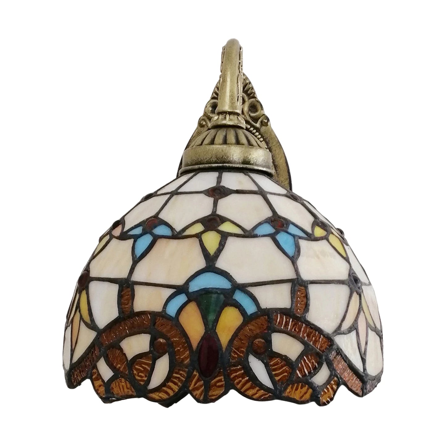 Tiffany Style Wall Sconce Stained Glass Light Art Deco Fixture Wall Mount Lamp Beautifully Decorated for the Kitchen, Hallway