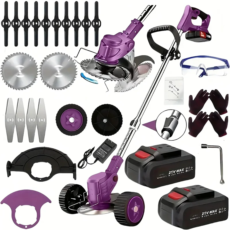 Cordless Lawn Trimmer Edger And Brush Cutter For Garden And Yard