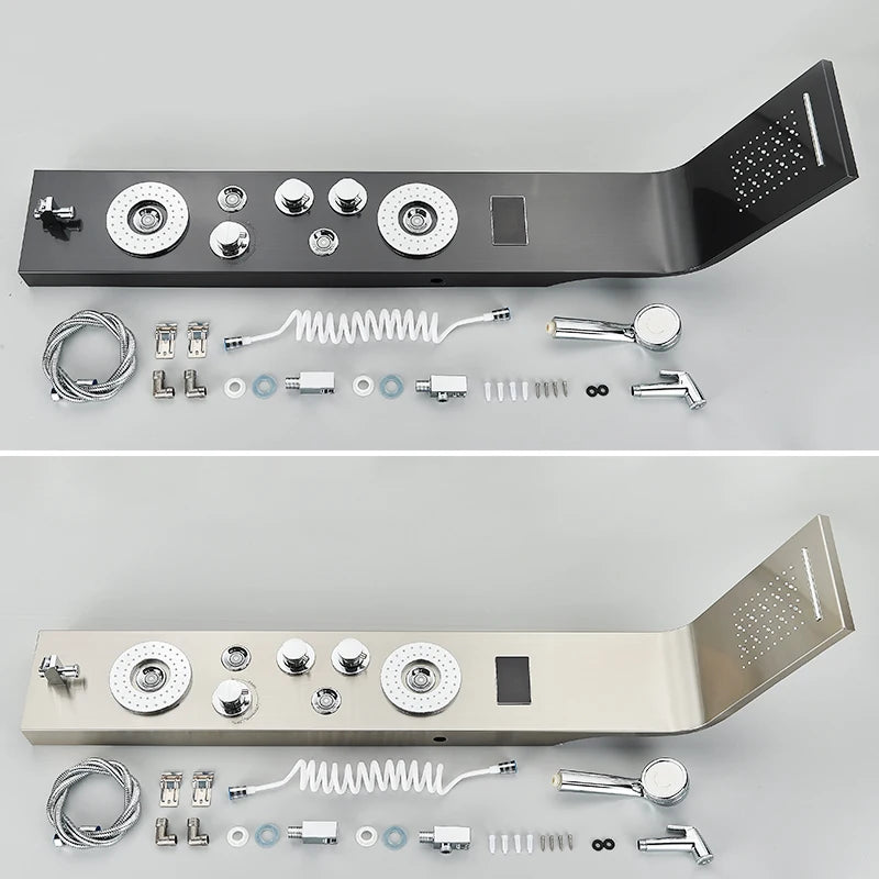 Rozin LED Shower Panel System With 6 Modes Rain Waterfall