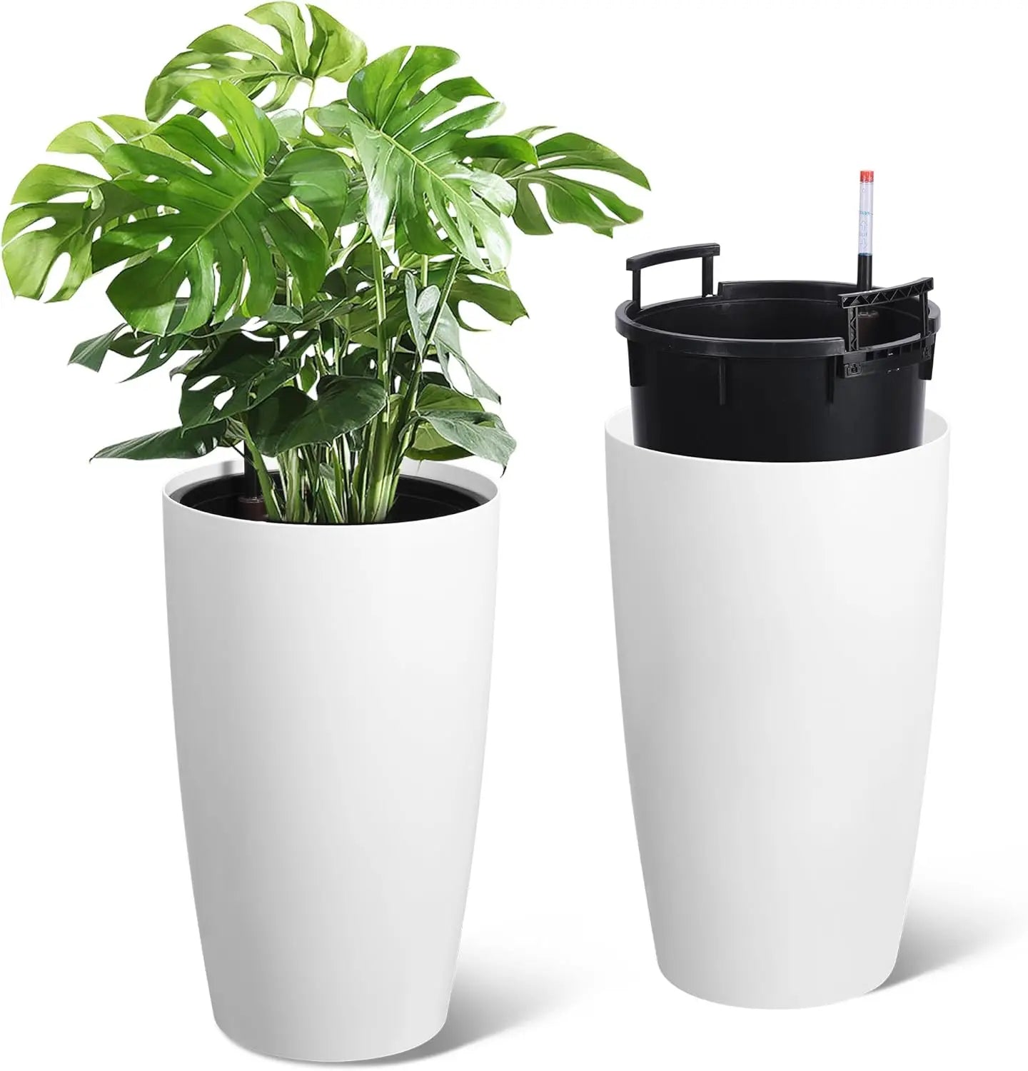 TWISTER.CK Self-Watering Planters With Water Level Gauge For Greenery