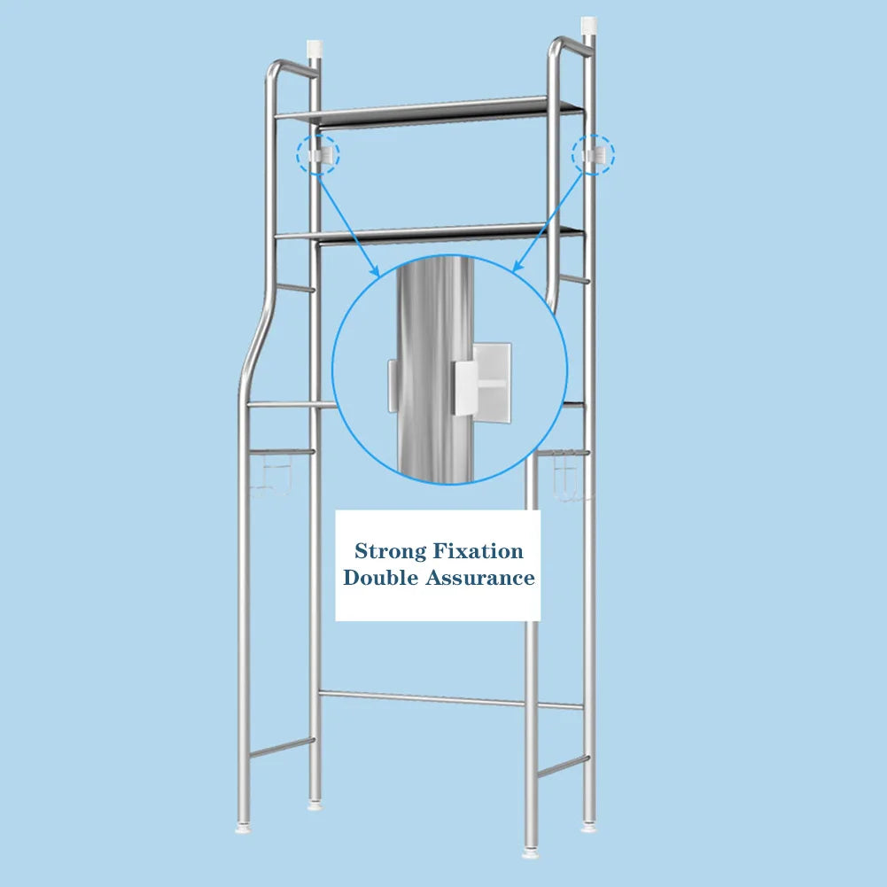 Studyset Over Toilet Storage Shelf Freestanding Stainless Steel Paper Holder