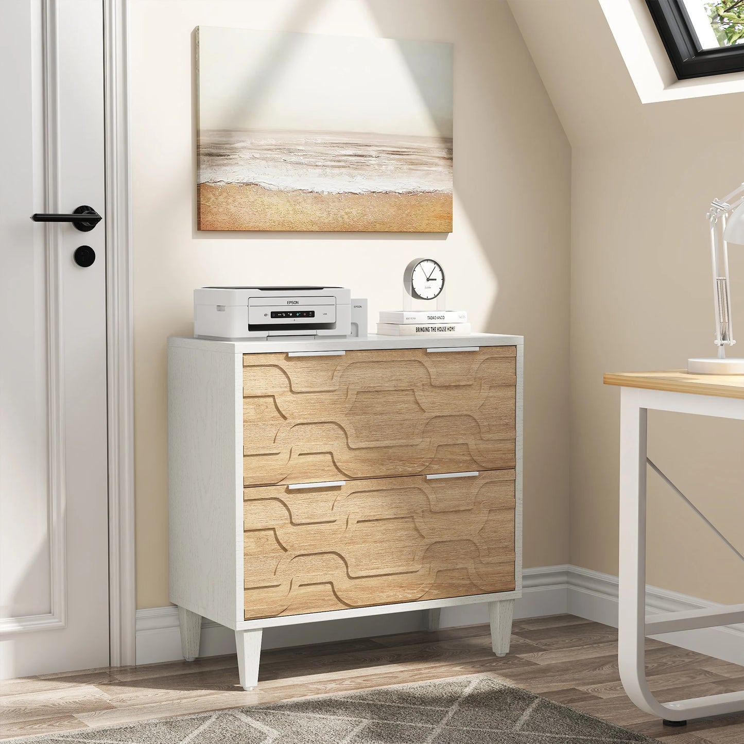 Tribesigns 2 Drawer File Cabinet Lateral Filing Cabinet Office Storage