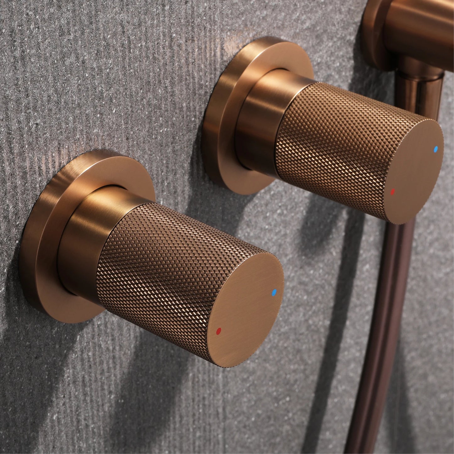Aitana Luxury Brass Wall Mounted Shower System With Dual Spray