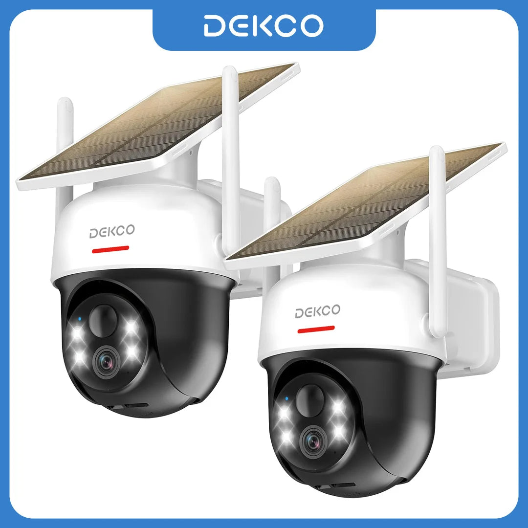 DEKCO Solar WiFi Camera 3MP 100 Percent Wire Free Battery
