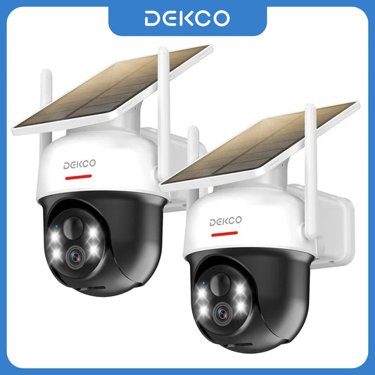 DEKCO Solar WiFi Camera 3MP 100 Percent Wire Free Battery