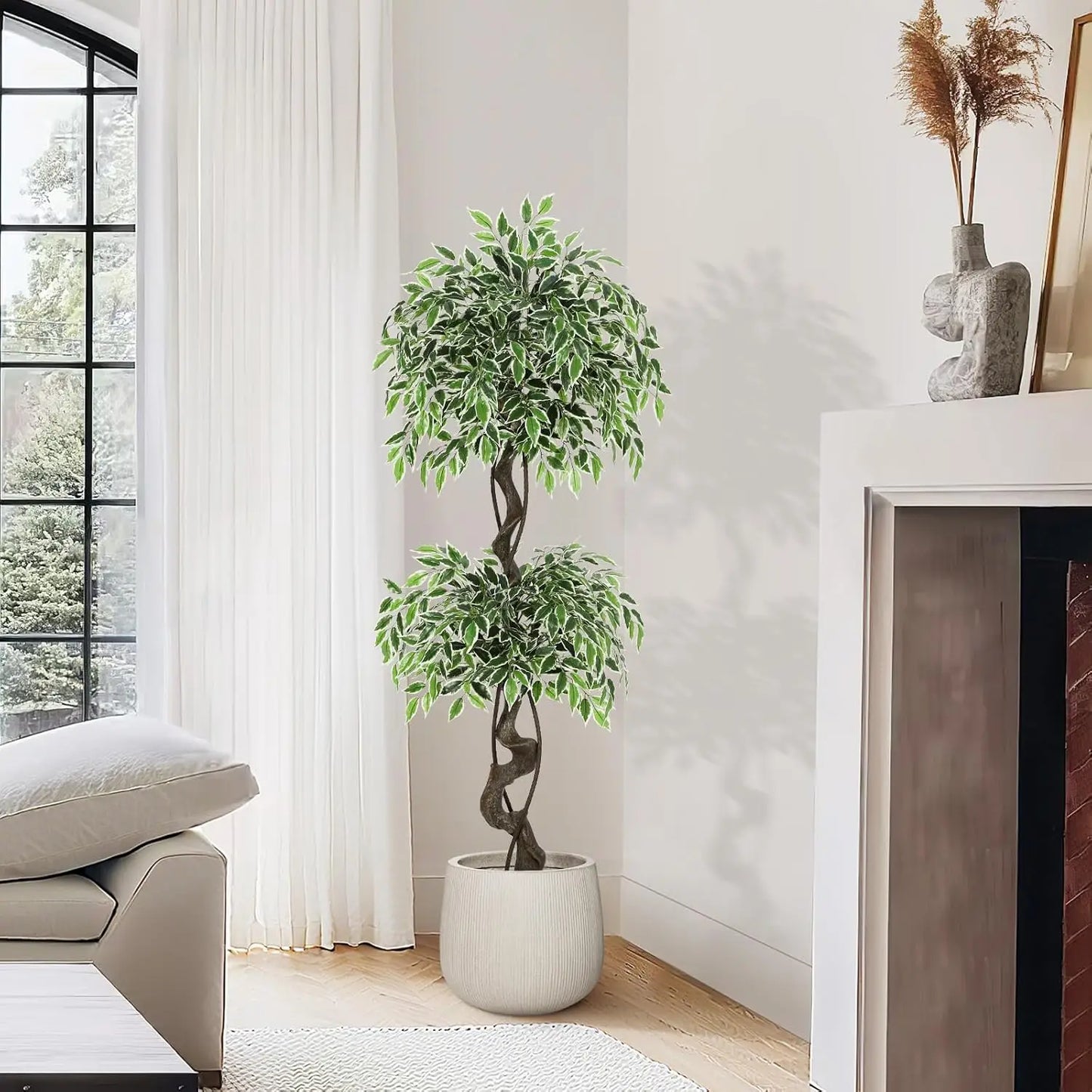 HiMISS Artificial Ficus Tree Indoor Outdoor Decor For Home Office