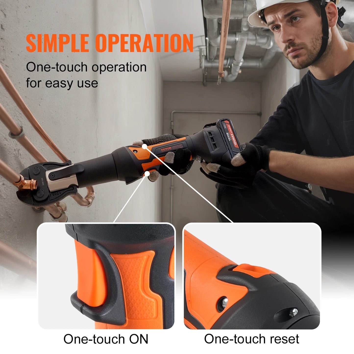 SucceBuy 18V Electric Pipe Crimping Tool For Copper Pipes Propress Compatible