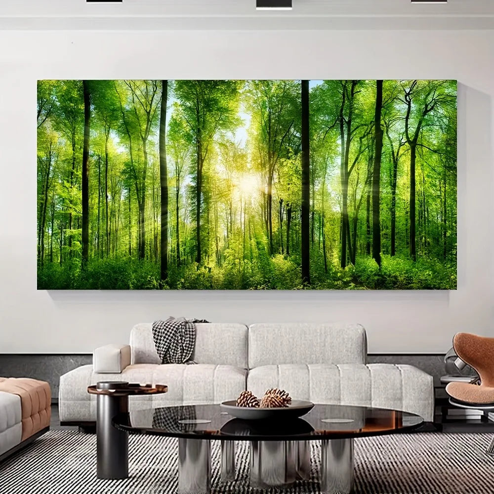Inspired Oil Painting Art Classic Abstract Pine Wood Frame