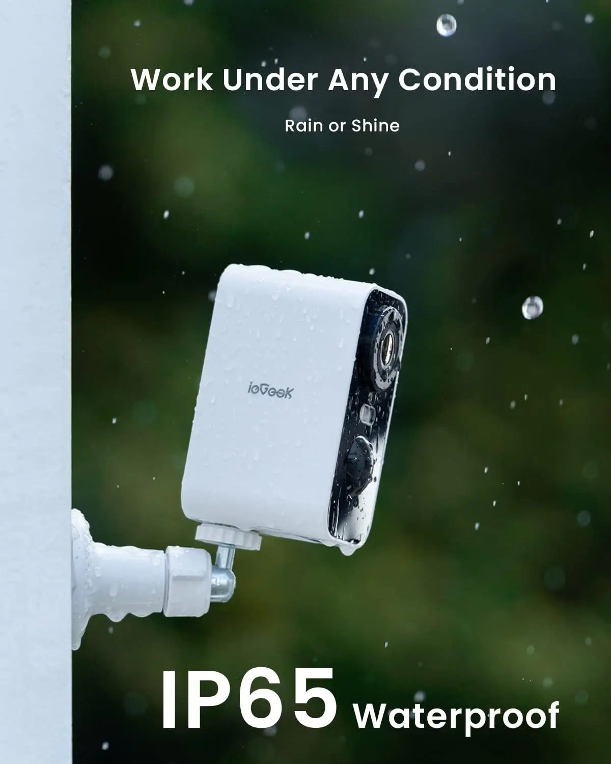 IEGEEK 2K Wireless Outdoor Security Camera With Rechargeable Battery WiFi