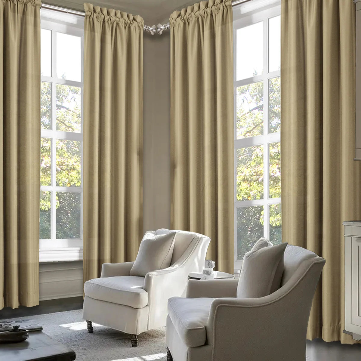 SABALANICA CN Light Filtering Curtains Rod Pocket Polyester