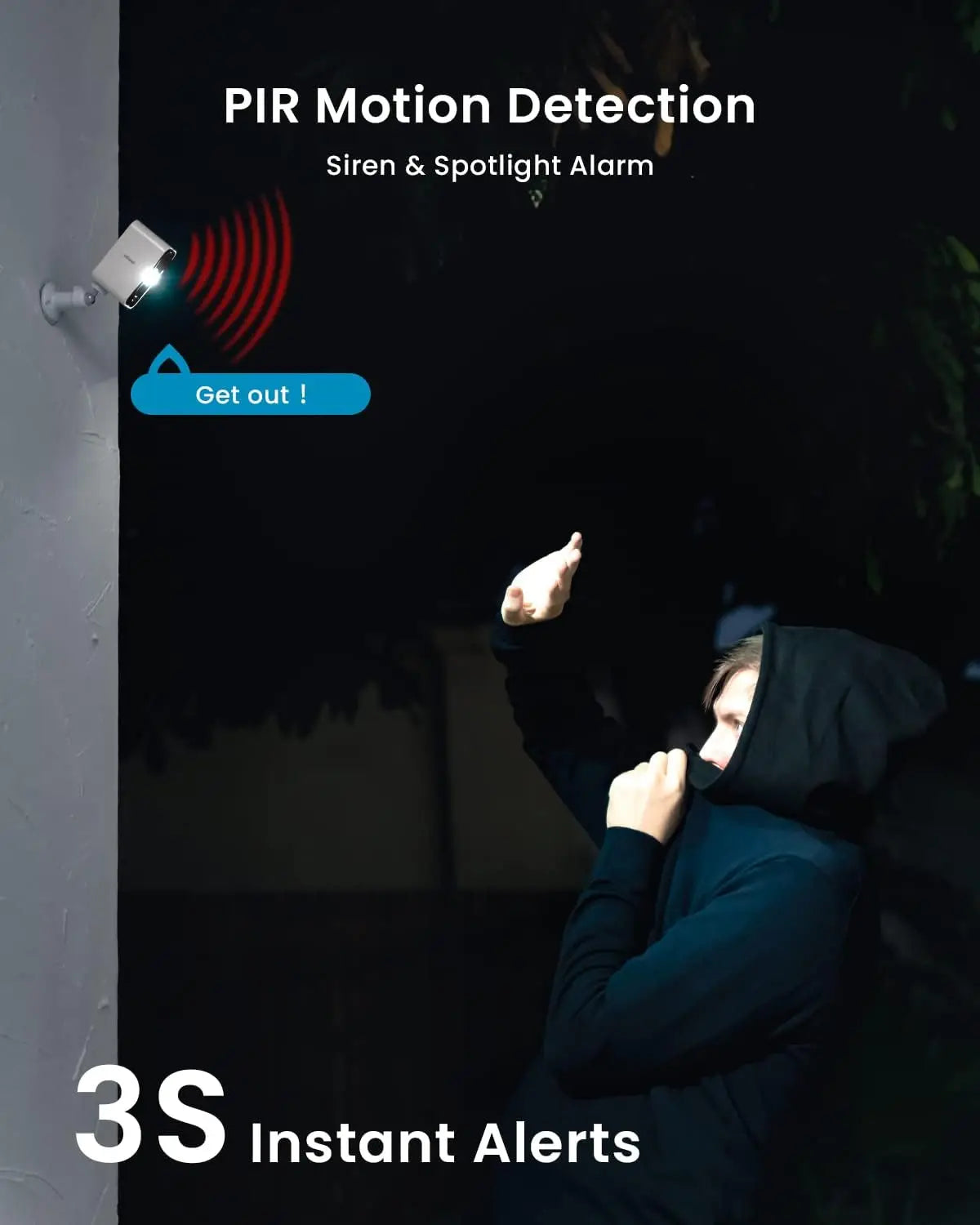 IEGEEK 2K Wireless Outdoor Security Camera With Rechargeable Battery WiFi