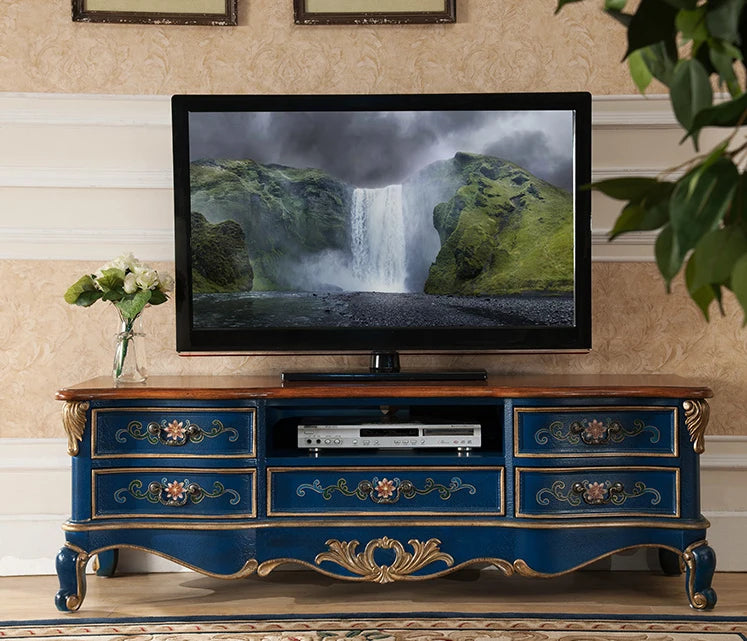 DUTRIEUX Vintage Storage TV Stand Nordic Wood Cabinet