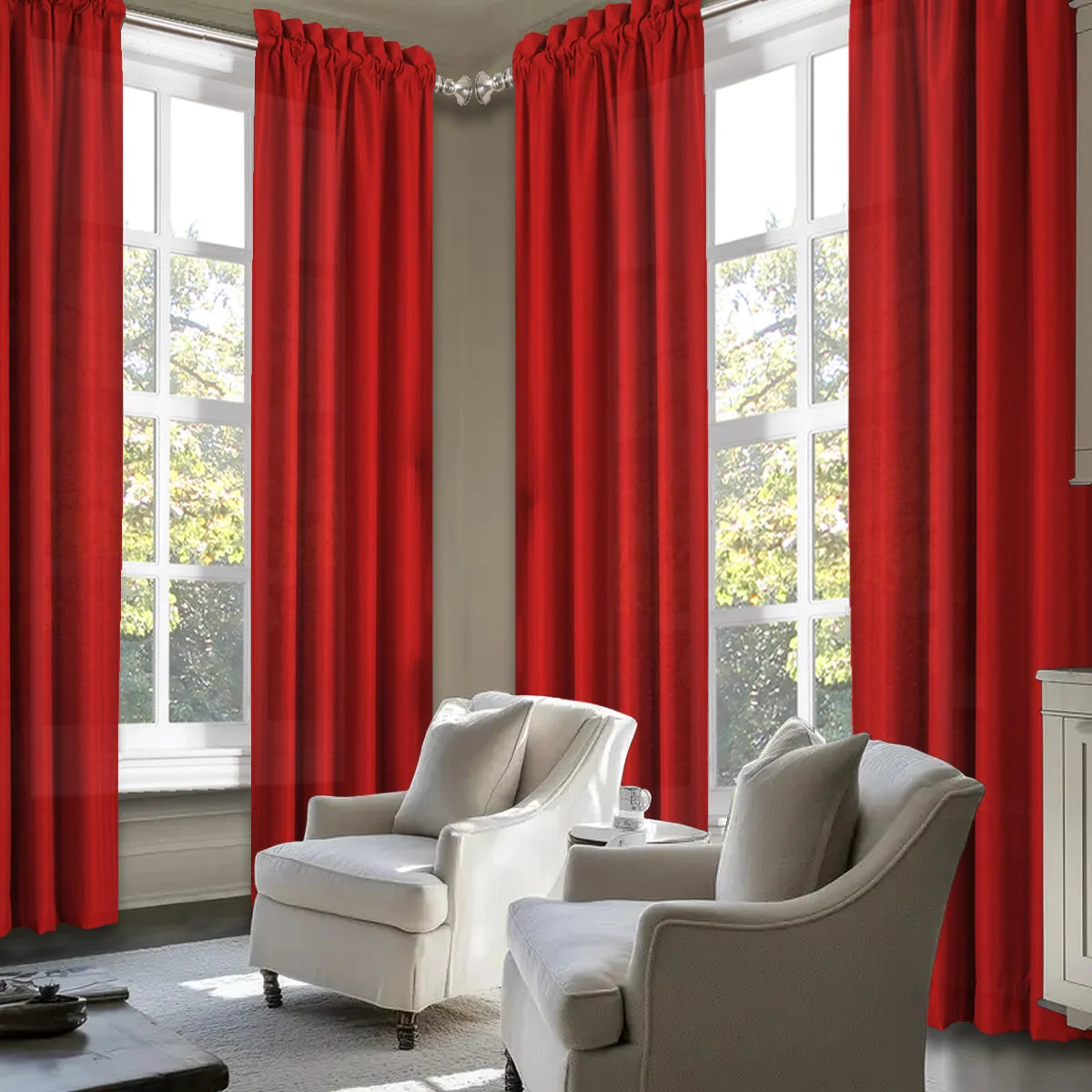 SABALANICA CN Light Filtering Curtains Rod Pocket Polyester