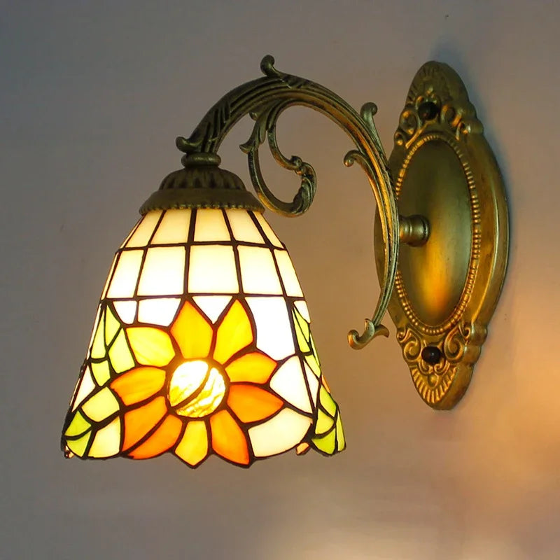 KARLOS Tiffany Luxury Wall Lamp American Creativity Living Room Bedroom Hotel Villa Cafe Bar Aisle Dresser Toilet Mirror Light