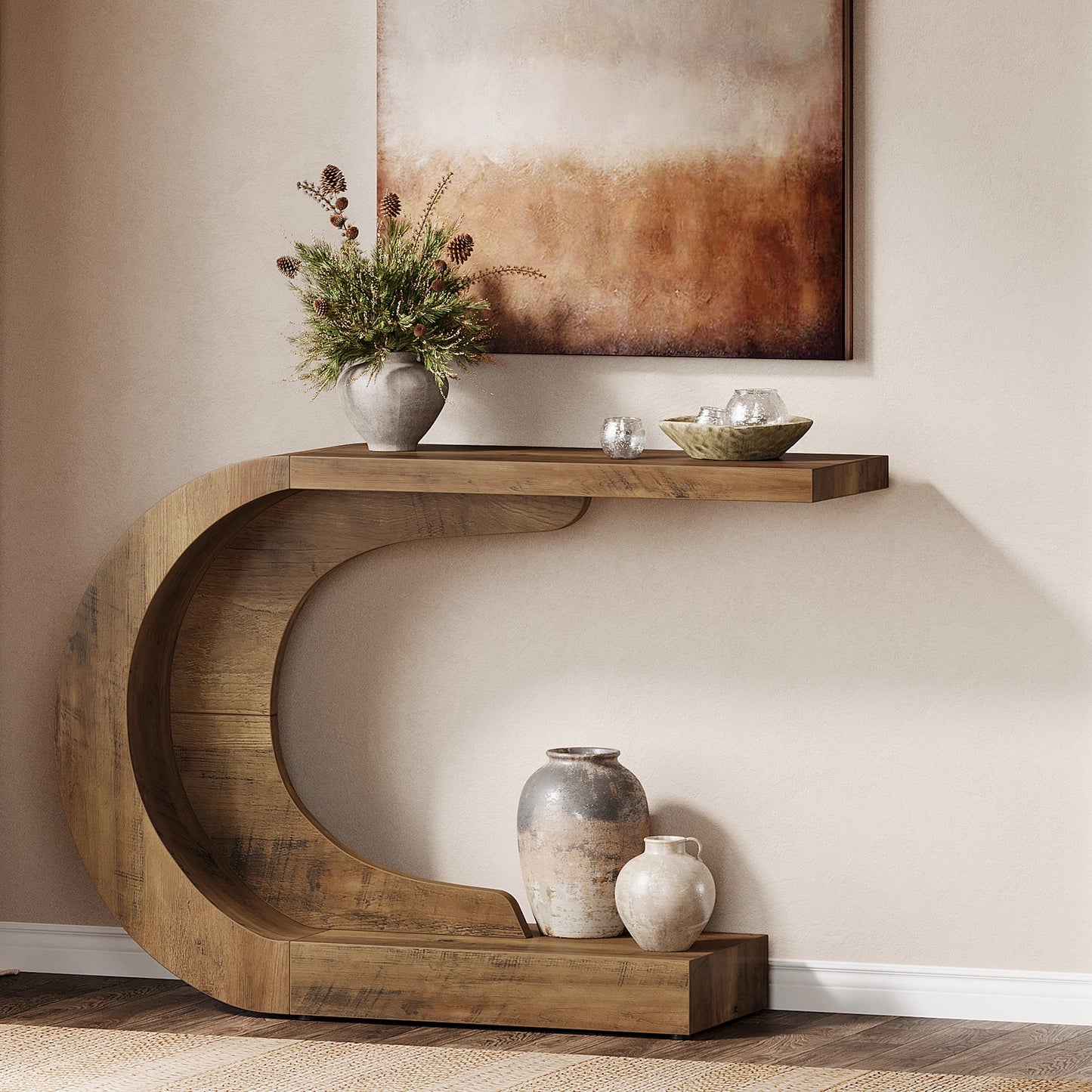 Tribesigns Mid Century Console Table for Entryway and Living Room