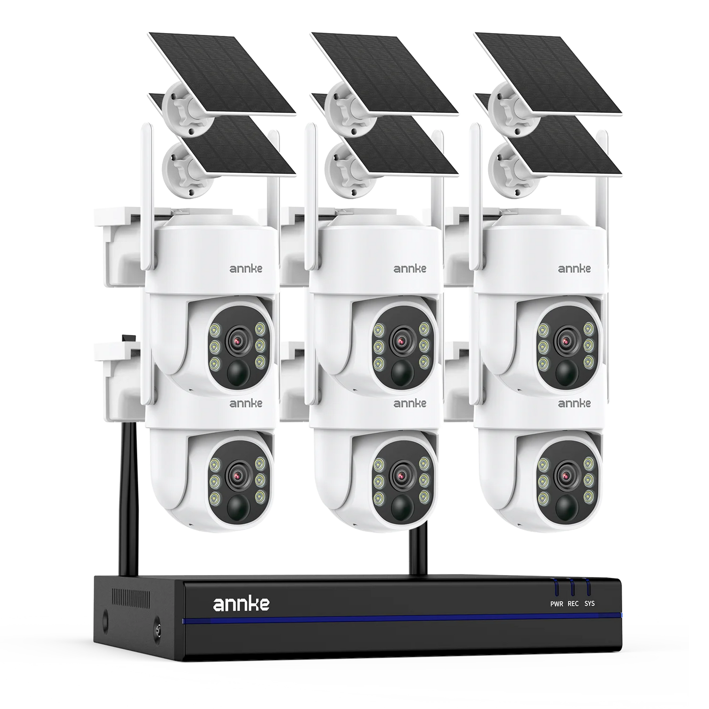 ANNKE 4MP Wireless PT Solar Camera With 16CH NVR System
