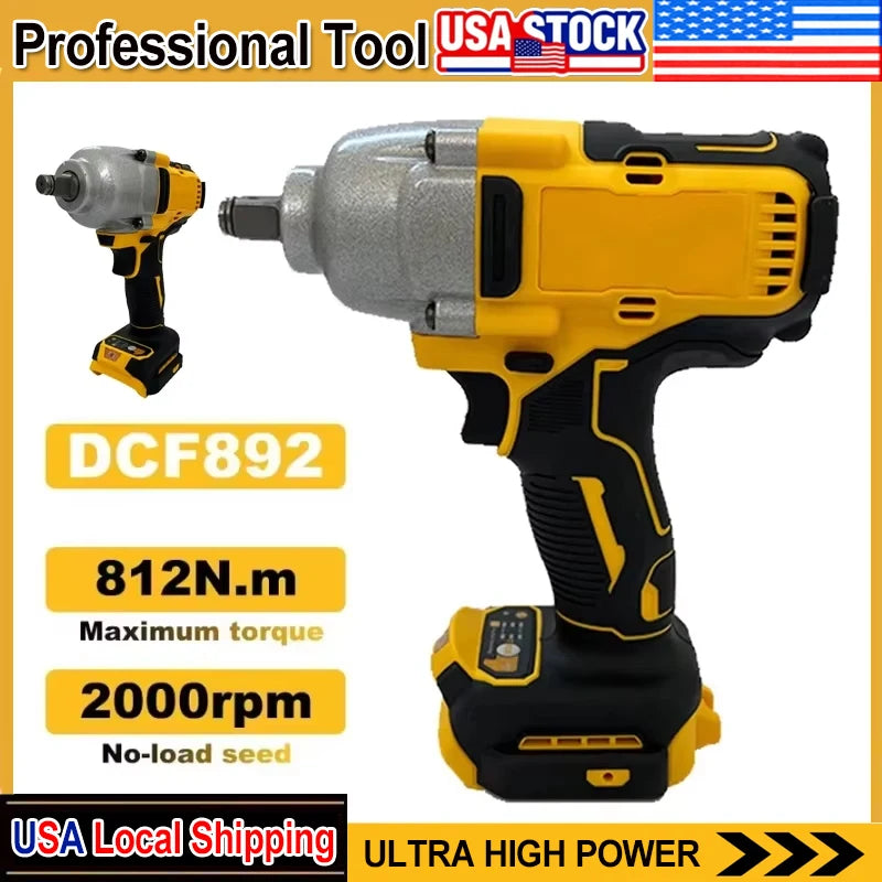 XMSJ Cordless Impact Driver 812 Nm Brushless 3 Speed High Torque