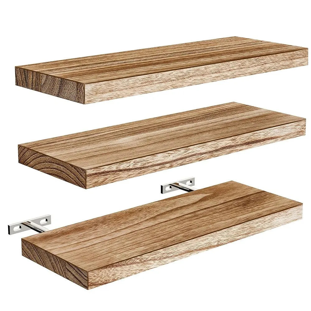 Wood Wall Mounted Shelf For Living Room Modern Classical Style