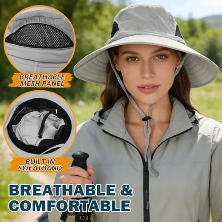 UPF Fifty Plus Waterproof Packable Bucket Hat For Men And Women Polyester
