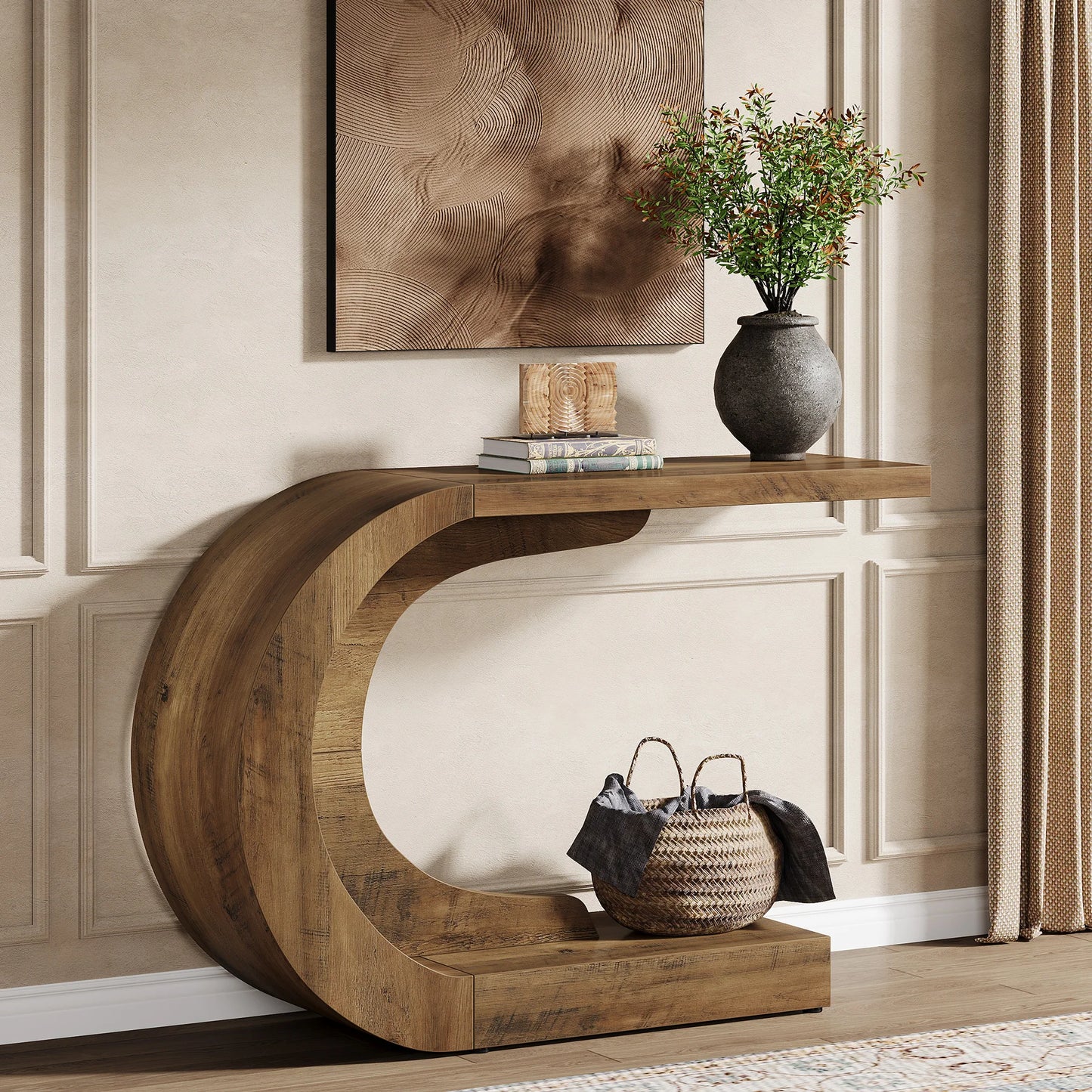 Tribesigns Mid Century Console Table for Entryway and Living Room