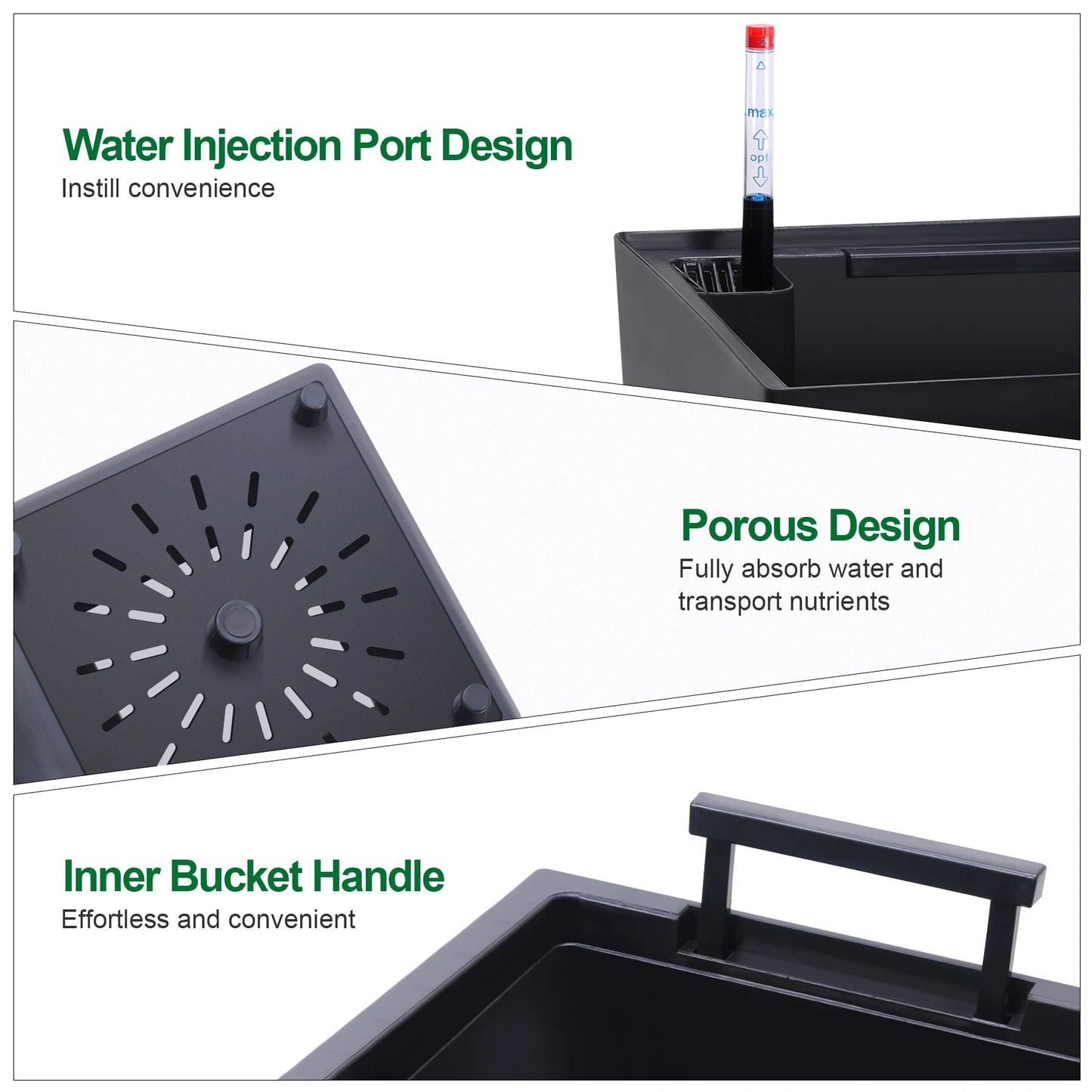 Set Of 2 Outdoor Indoor Planter Pots With Drainage Holes