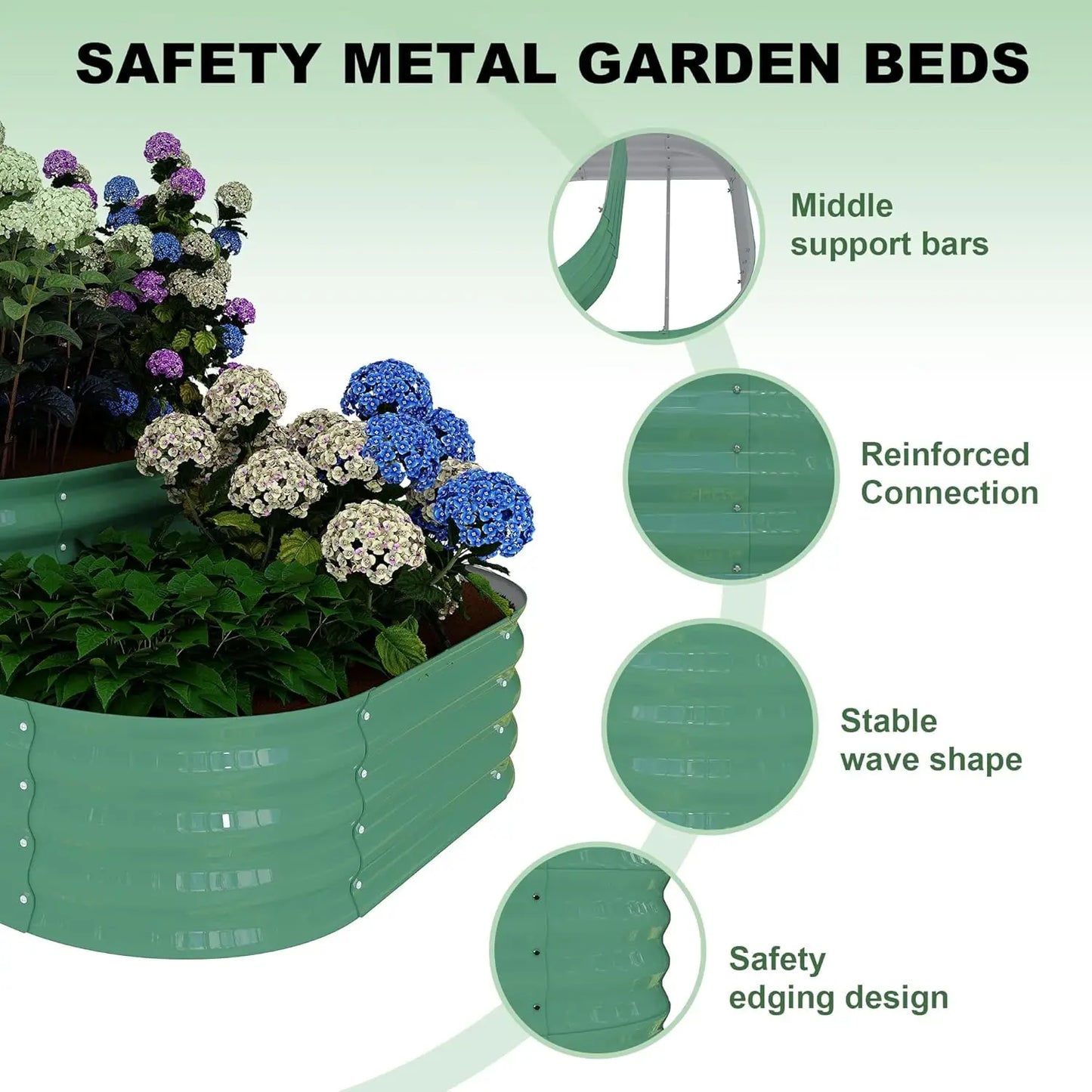 None Galvanized Raised Garden Bed Metal Planter Box