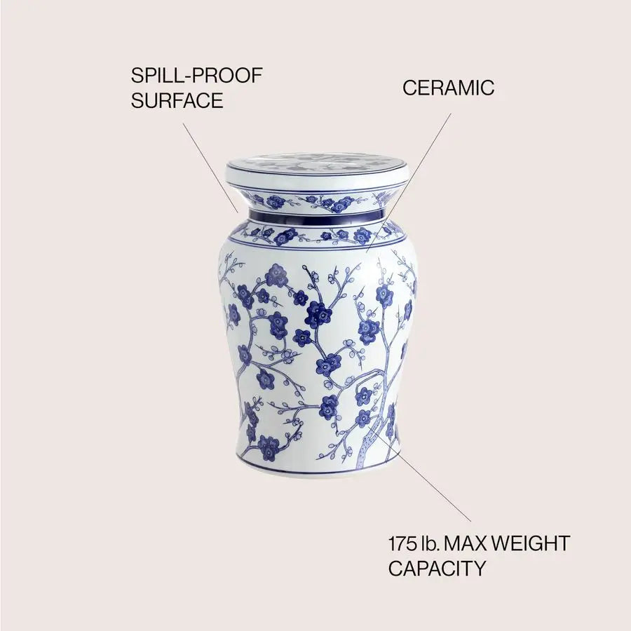 Ceramic Garden Stool Chinese Porcelain Indoor Outdoor Use