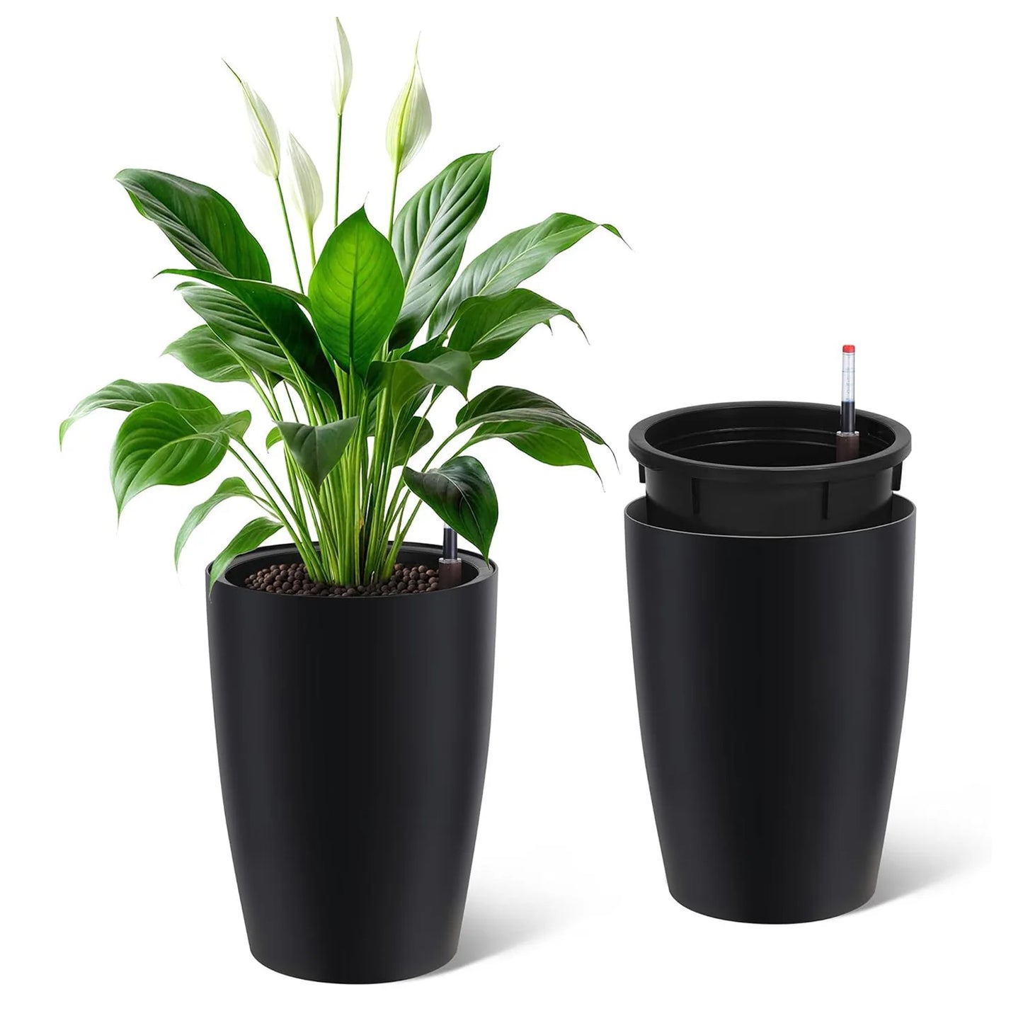 HiMISS Self Watering Planters With Drainage For Indoor Plants
