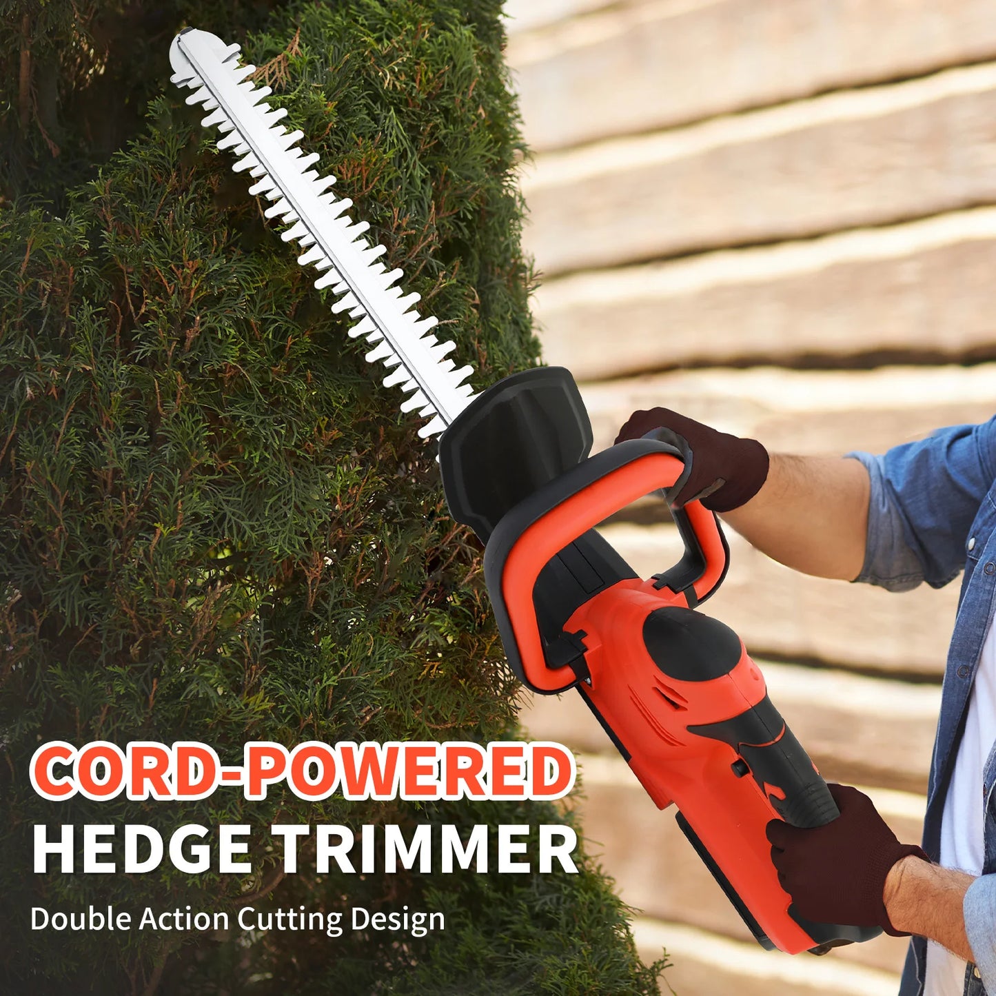 Cordless Hedge Trimmer With Battery Charger For Yard And Garden