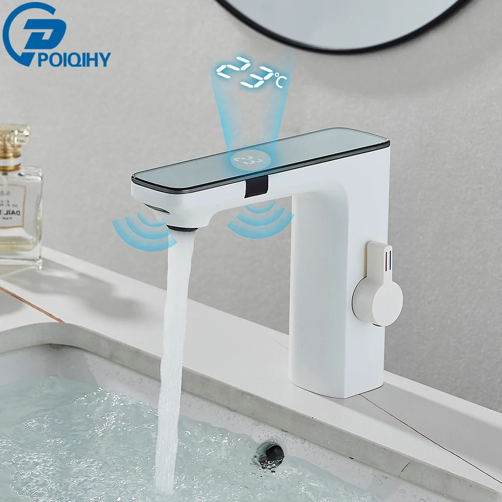 Poqihy Smart Sensor Basin Faucet With Touchless Operation