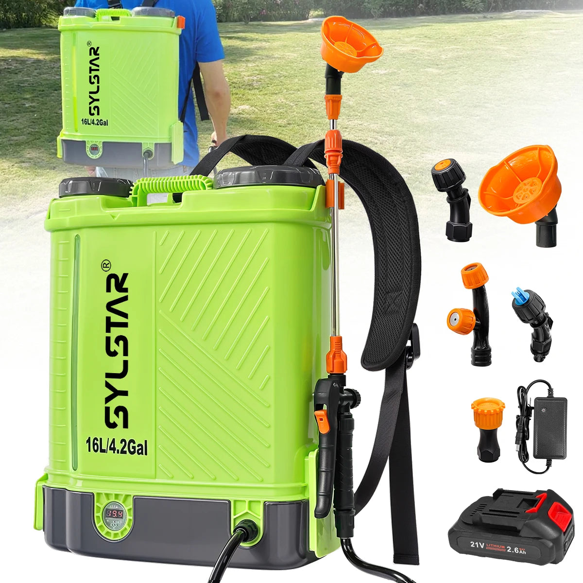 Battery Powered Backpack Sprayer Compatible With Makita 18V Charger Included