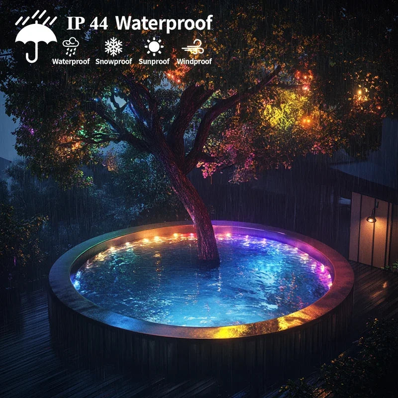 Permanent Outdoor Light Smart RGBIC Outdoor Decoration with 75 Scene Modes 100ft IP67 Waterproof Suitable for Holiday Decoration