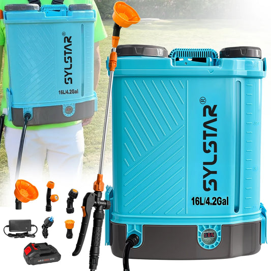 Battery Powered Backpack Sprayer Compatible With Makita 18V Charger Included