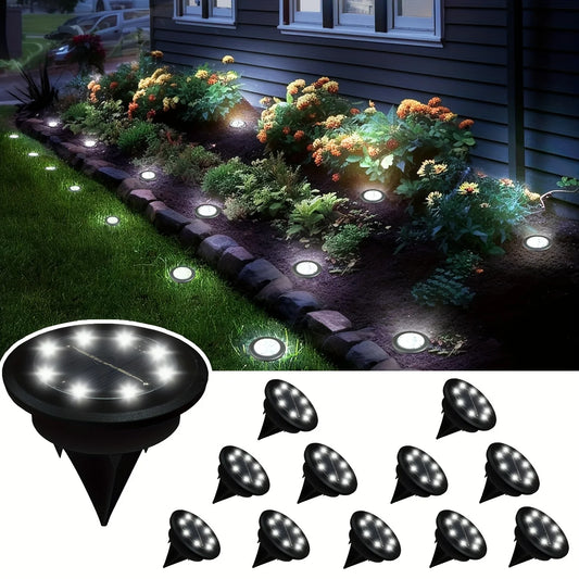 Solar Underground Lawn Lights 12 Pack For Pathways And Gardens