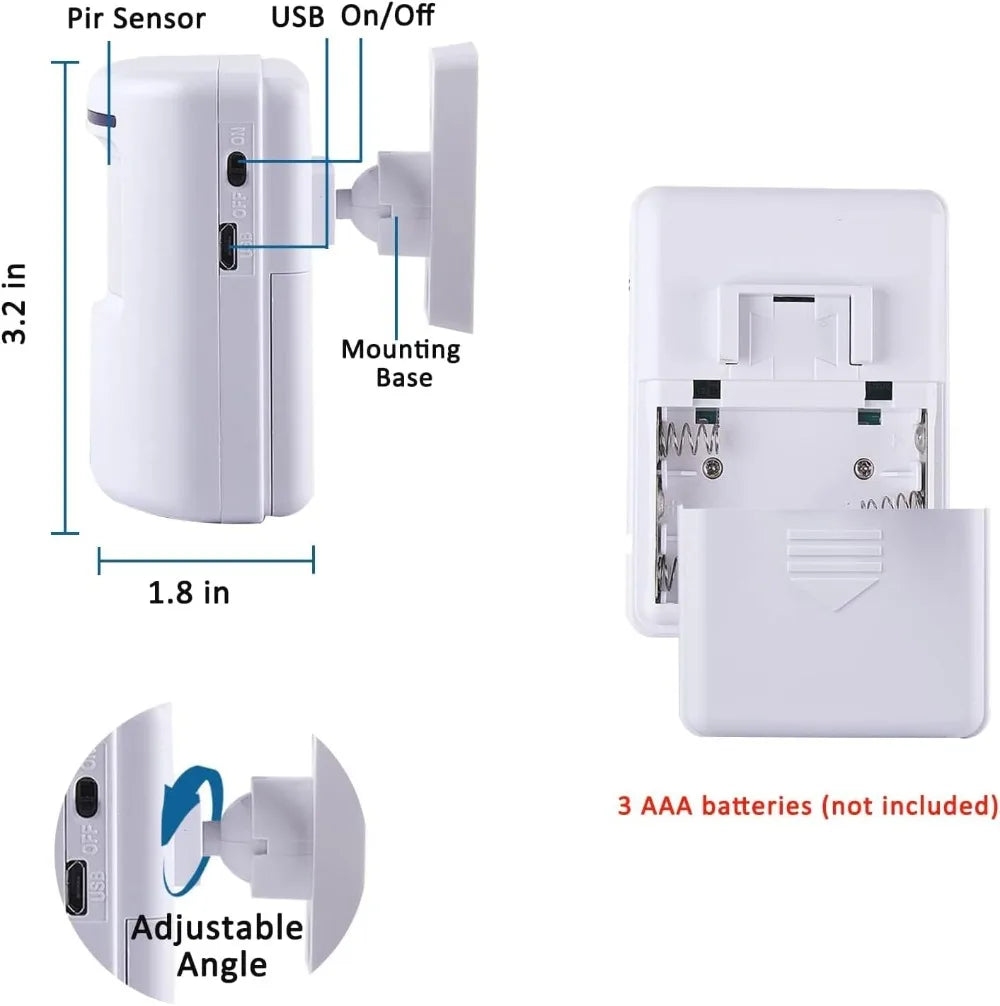 Long Range Wireless Driveway Alarm With 4 Motion Detectors