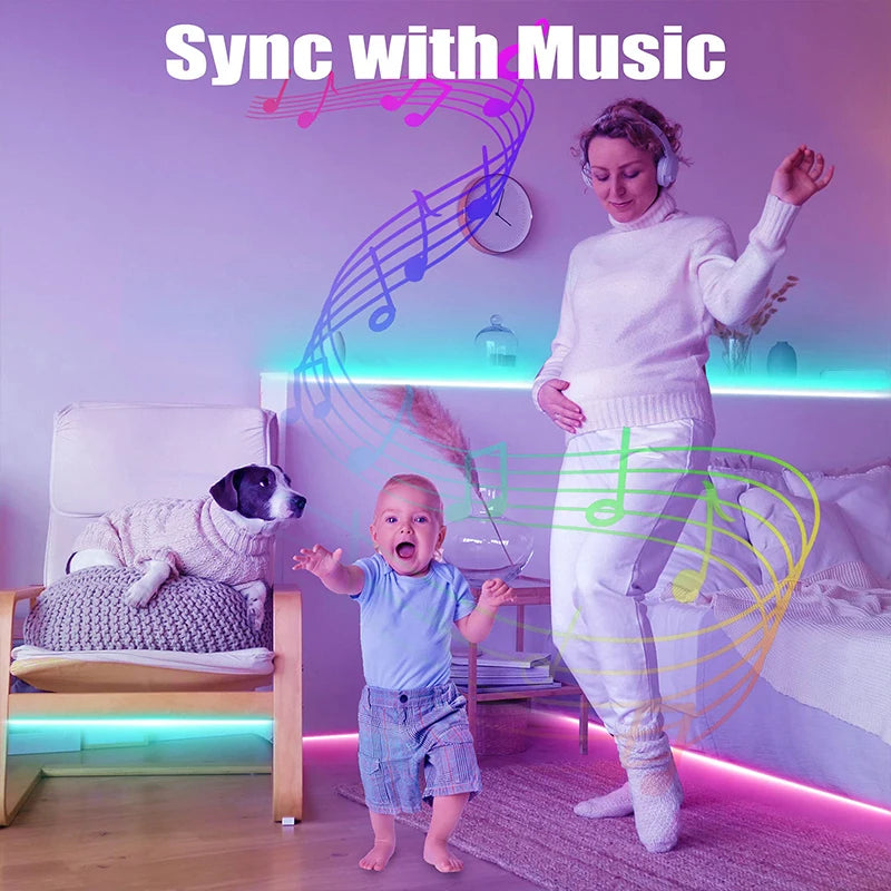 LED Strip Lights RGB 5050 Bluetooth App Control DC 12V